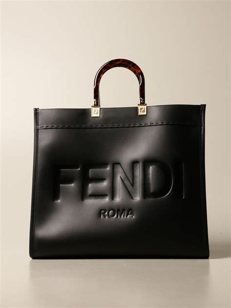 fendi big bag|Fendi black tote bag.